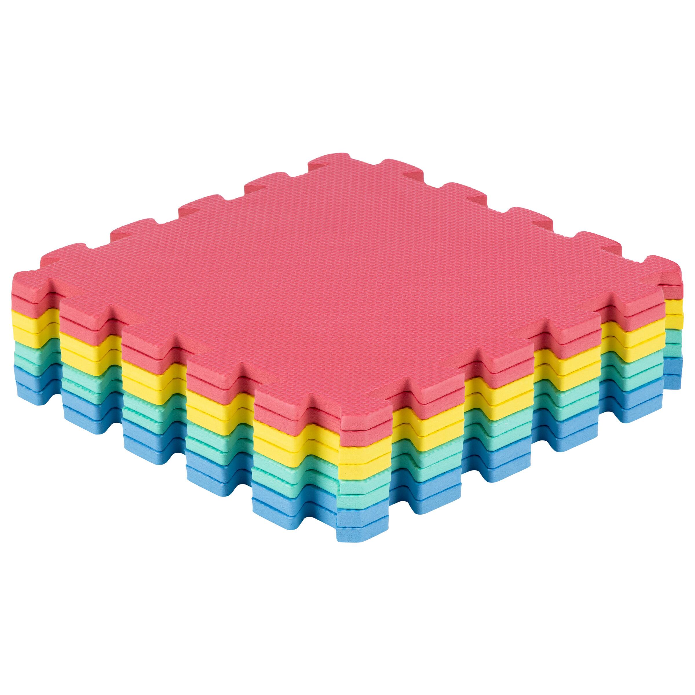 Alt View 2. Stalwart - 8-Piece Foam Floor Mat Set - Multicolor.