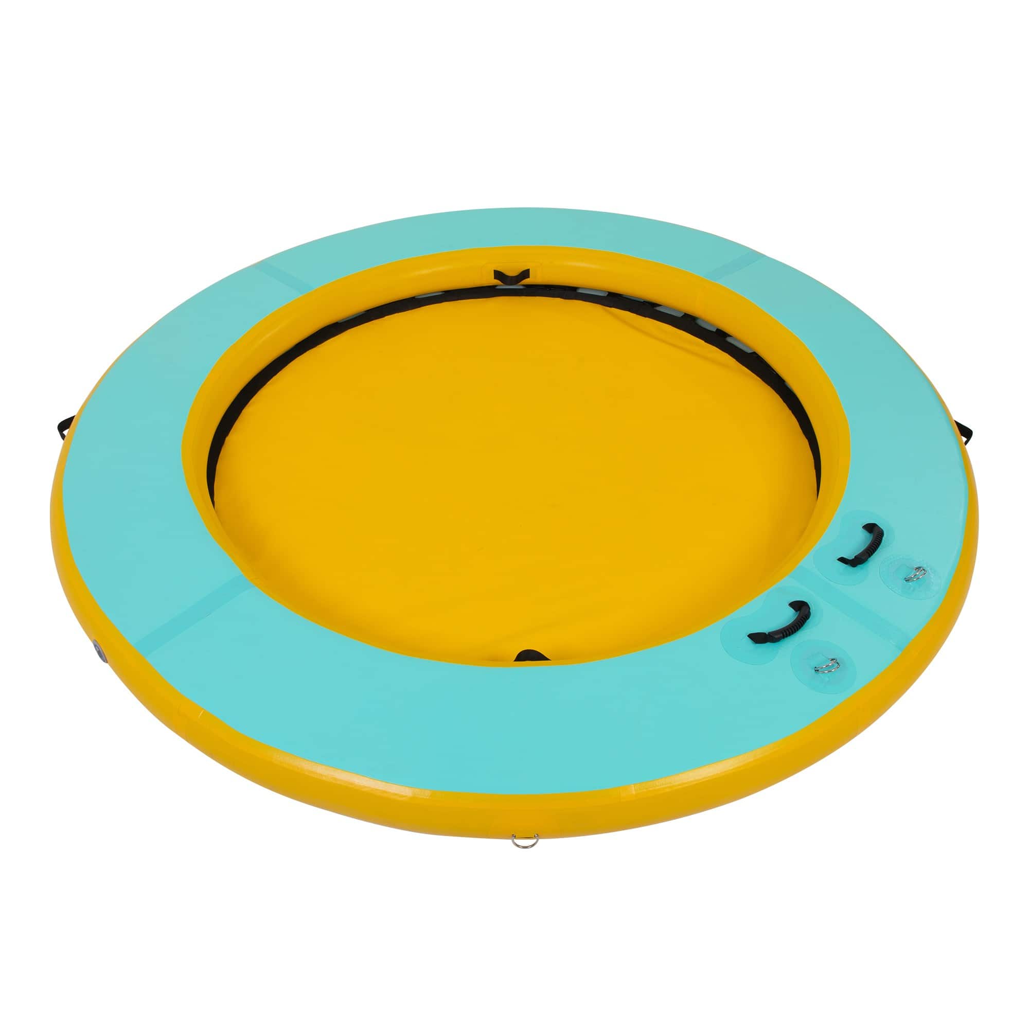 Boyel Living - Mint Green/ PVC 12FT Round Inflatable Water Hammock 772LBS Capacity - Yellow