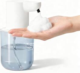 FINEAK - 13.5oz Touchless Foaming Soap Dispenser 4-Level Adjustable Type-C Rechargeable Kitchen Bathroom - White