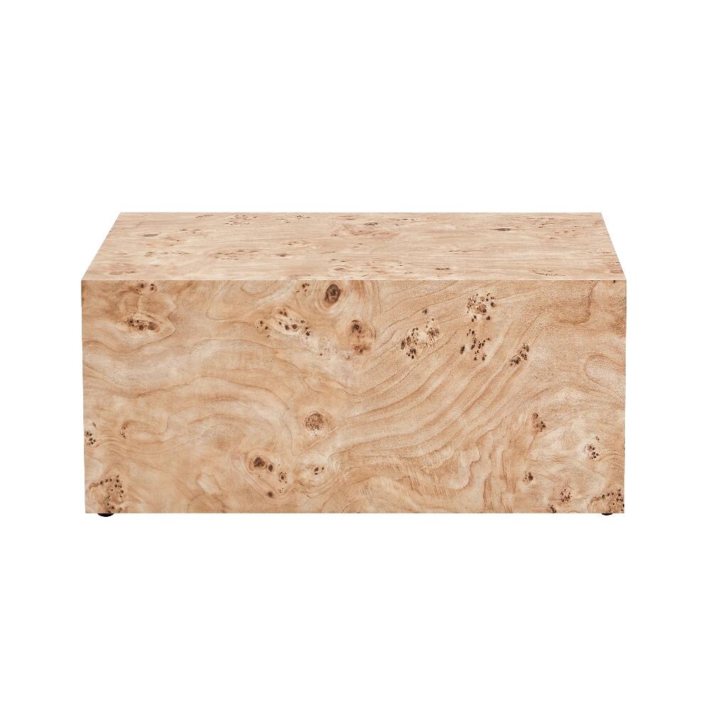 Alt View 8. Loheer - Loheer Wabi-Sabi Coffee Table Wood Grain MDF Modular Side Table Natural Style Square Nightstand 39.4x21.7x11.8 - Natural.