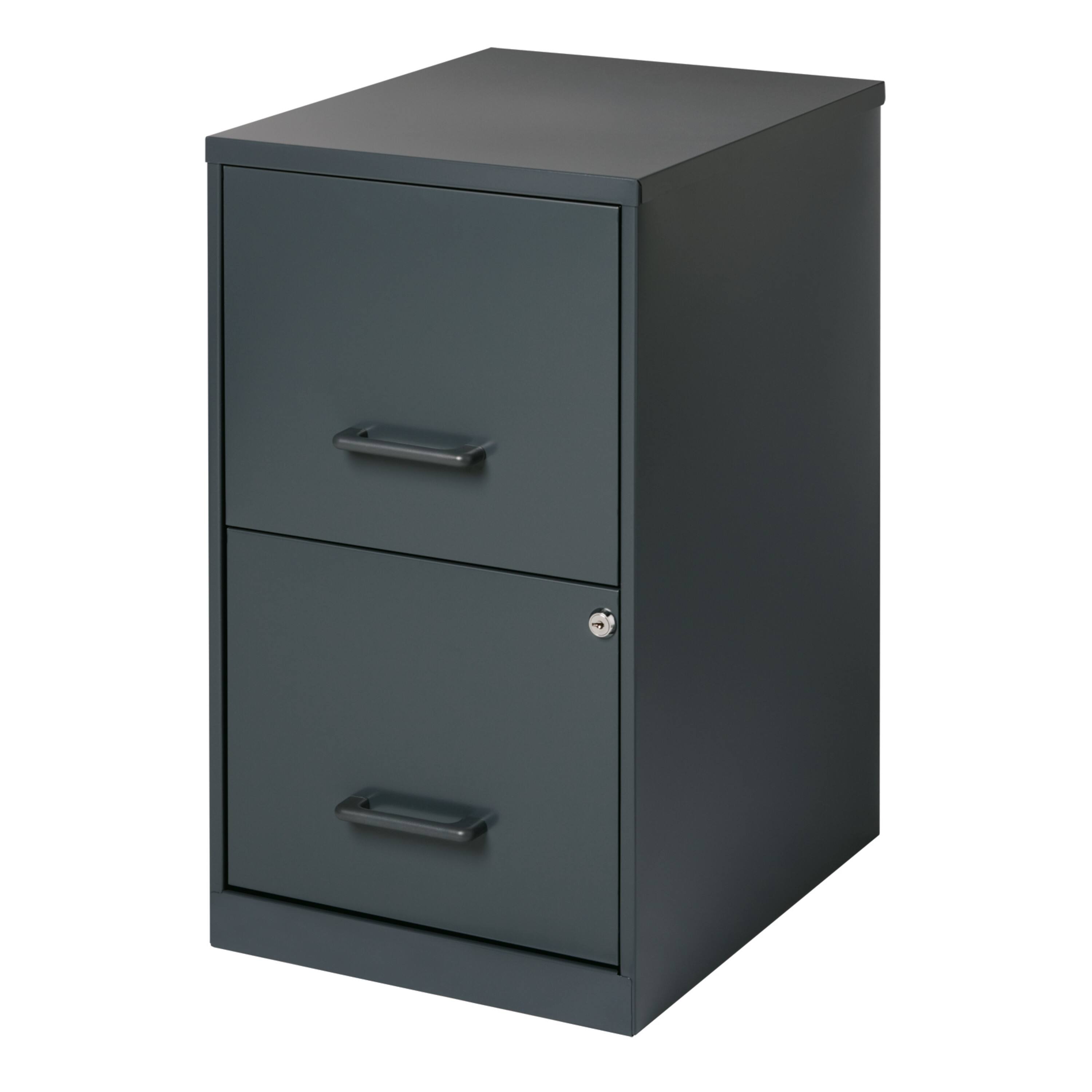 Alt View 11. Hirsh - Office Designs 18in. 2-Drawer Metal File Cabinet - Charcoal.