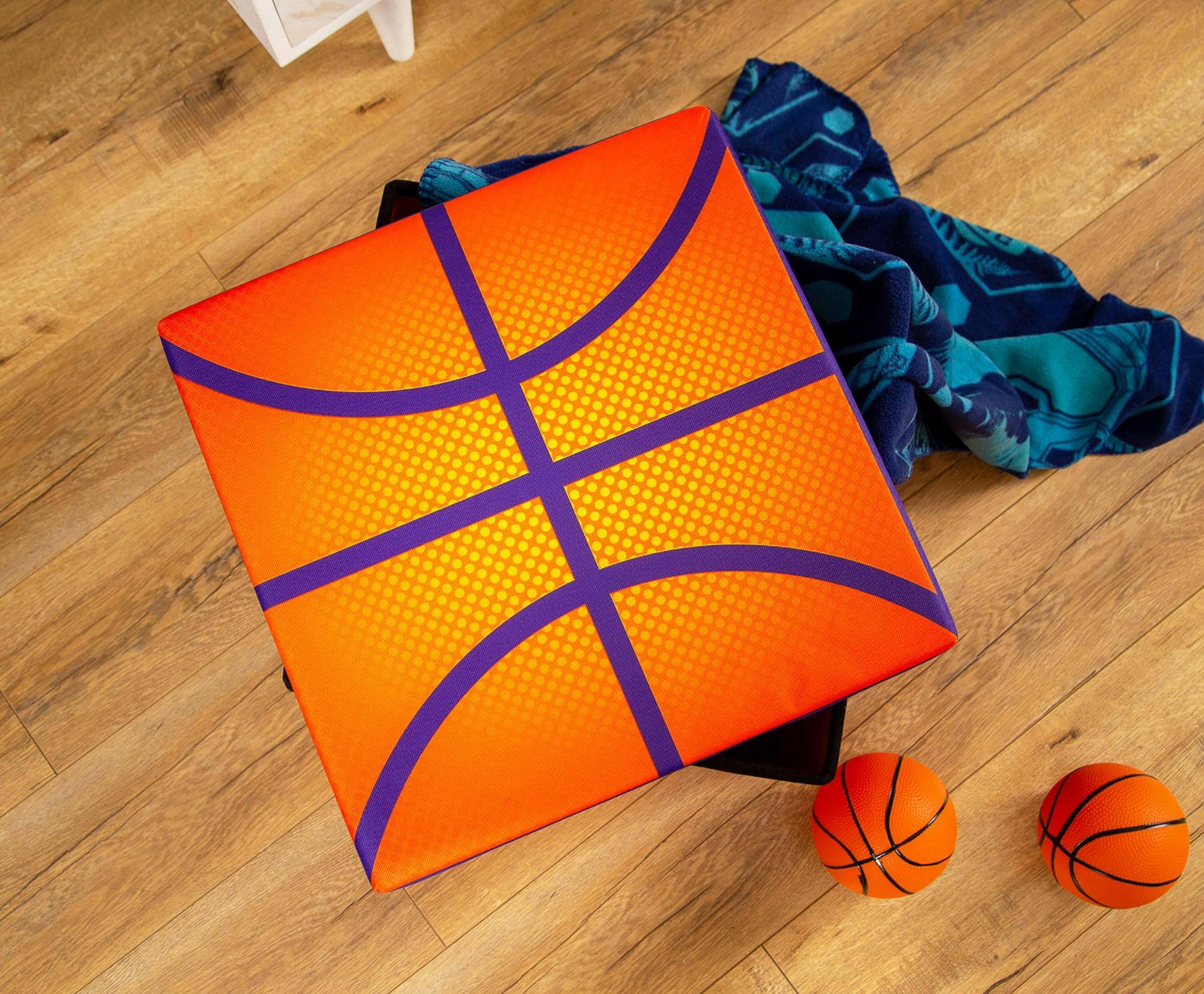 Alt View 3. Ukonic - Space Jam: A New Legacy Orange Storage Bin Cube Organizer with Lid | 15 Inches - Orange.