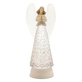 BreeBe - LED Angel Snow Globe 12.5"H - White