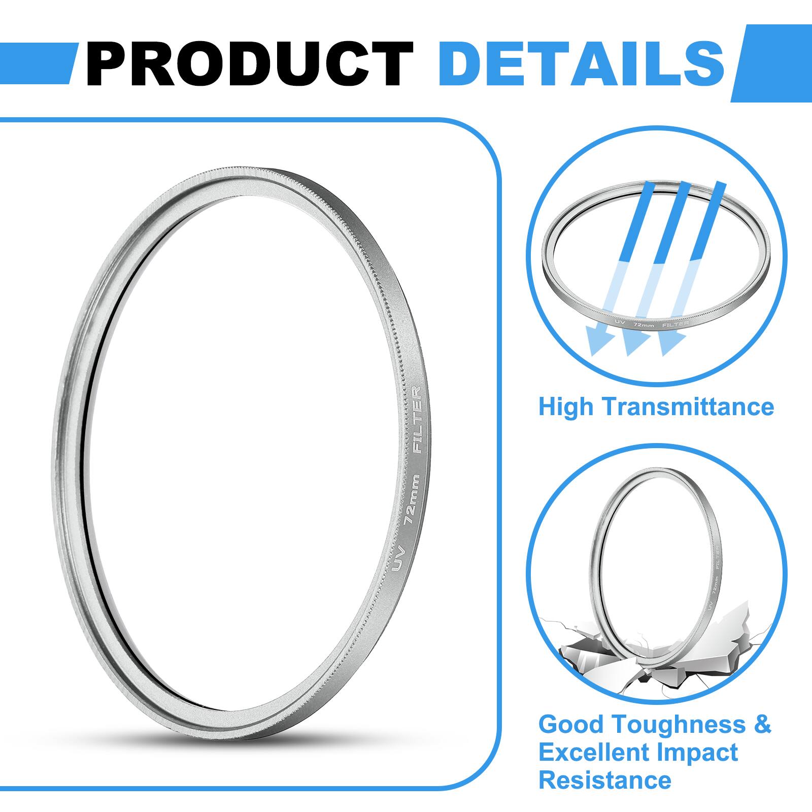 PRODUCT DETAILS

- 72mm
- High Transmittance
- Good Toughness & Excellent Impact Resistance