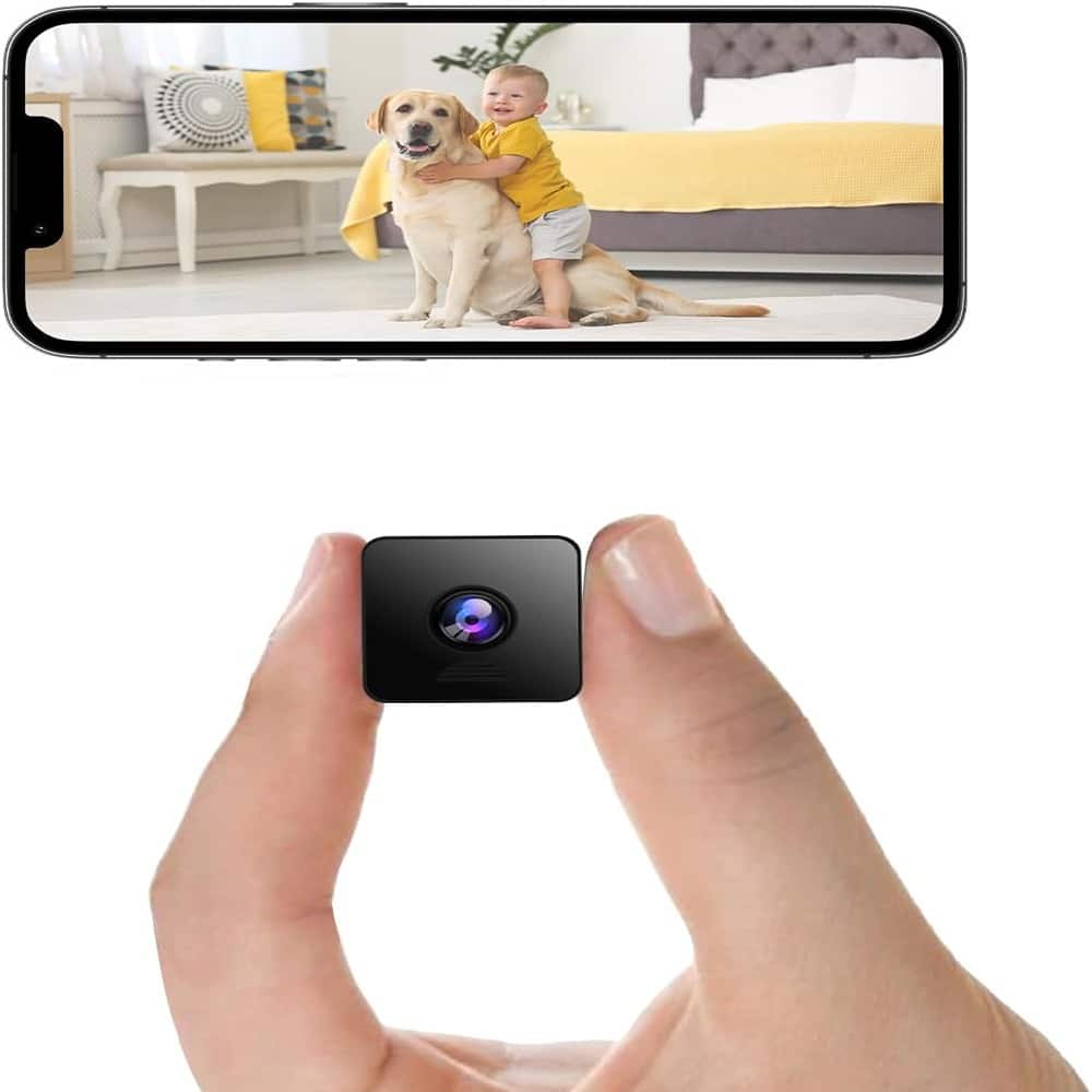 Mini Camera, Hidden Camera，1080P HD Indoor Cameras for Home Security, USB Charger Indoor Wireless - Black