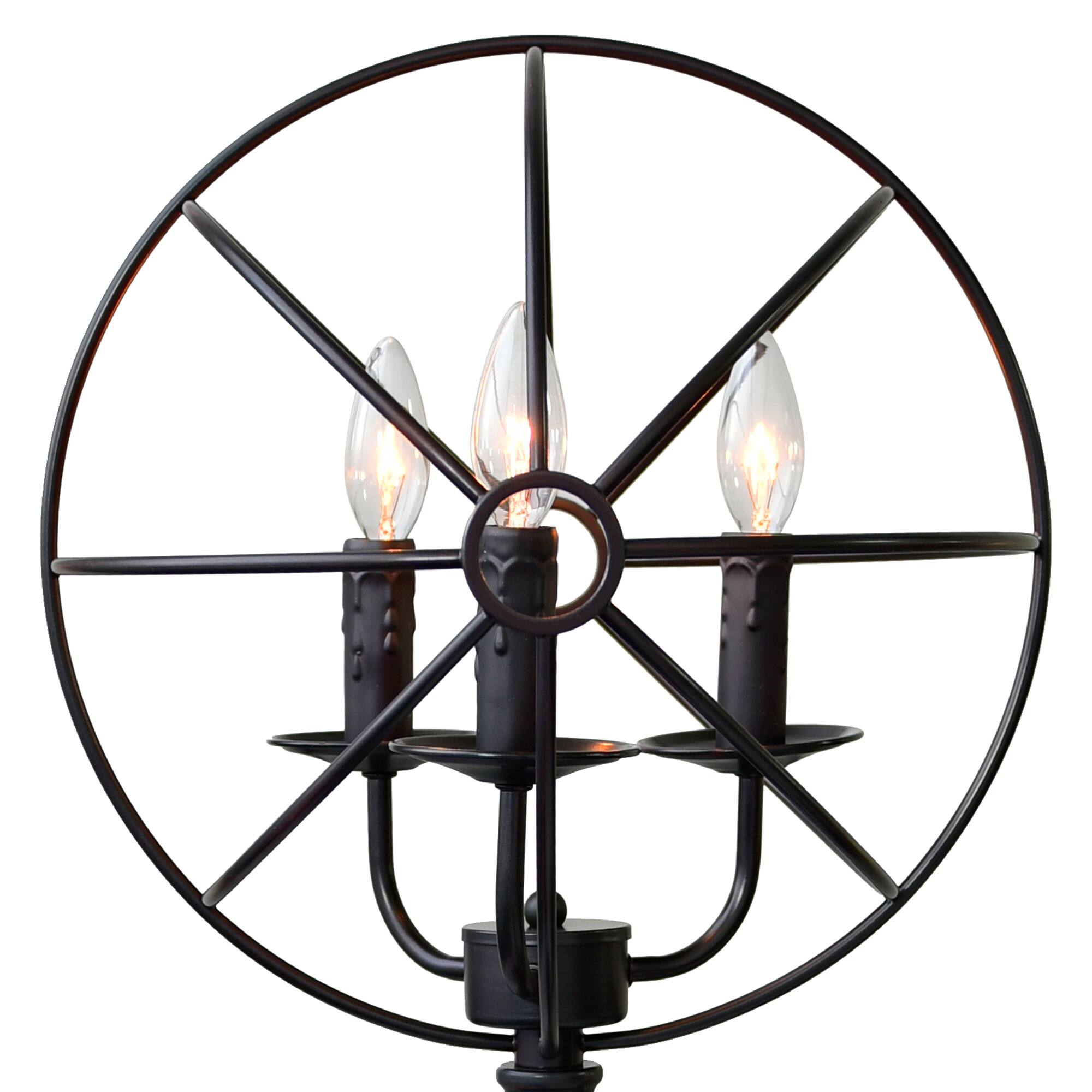 Alt View 1. CWI Lighting - Arza 3 Light Floor Lamp With Brown Finish - Brown.