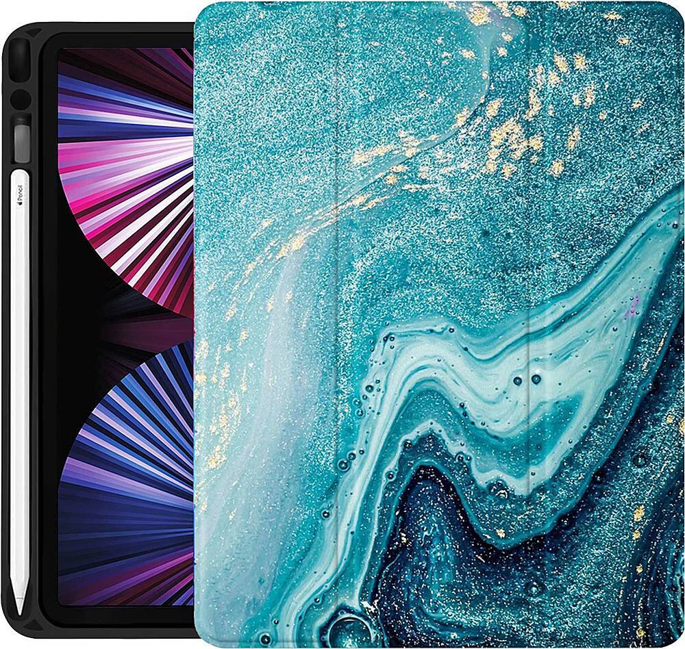 Alt View 11. SaharaCase - Marble Series Folio Case for Apple iPad Pro 11" (2nd, 3rd, and 4th Gen 2020-2022) - Green Marble.