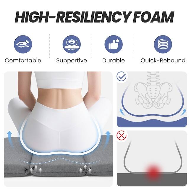 HIGH-RESILIENCY FOAM

Comfortable
Supportive
Durable
Quick-Rebound
