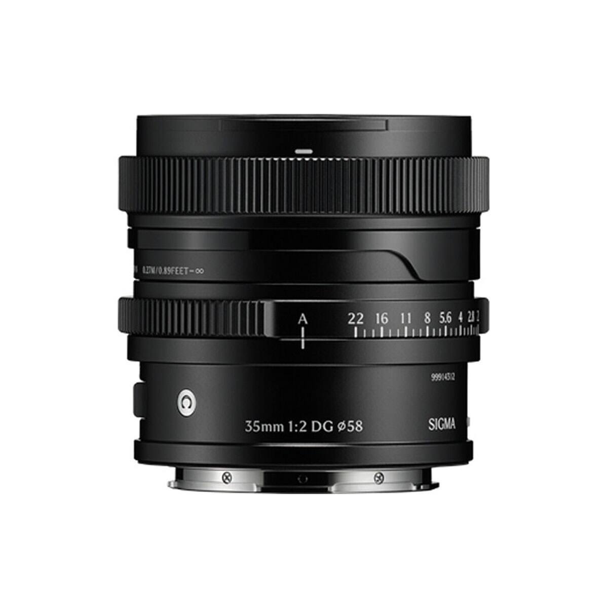 LZZTM/0.89FEET-CO

A
22 16 11 8 5.6 4 2.8

99914312

35mm 1:2 DG $58

SIGMA