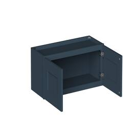 Boyel Living - 30-in W x 12-in H x 12-in D Shaker RTA Kitchen Wall Cabinet with Soft-Close - Charcoal Blue