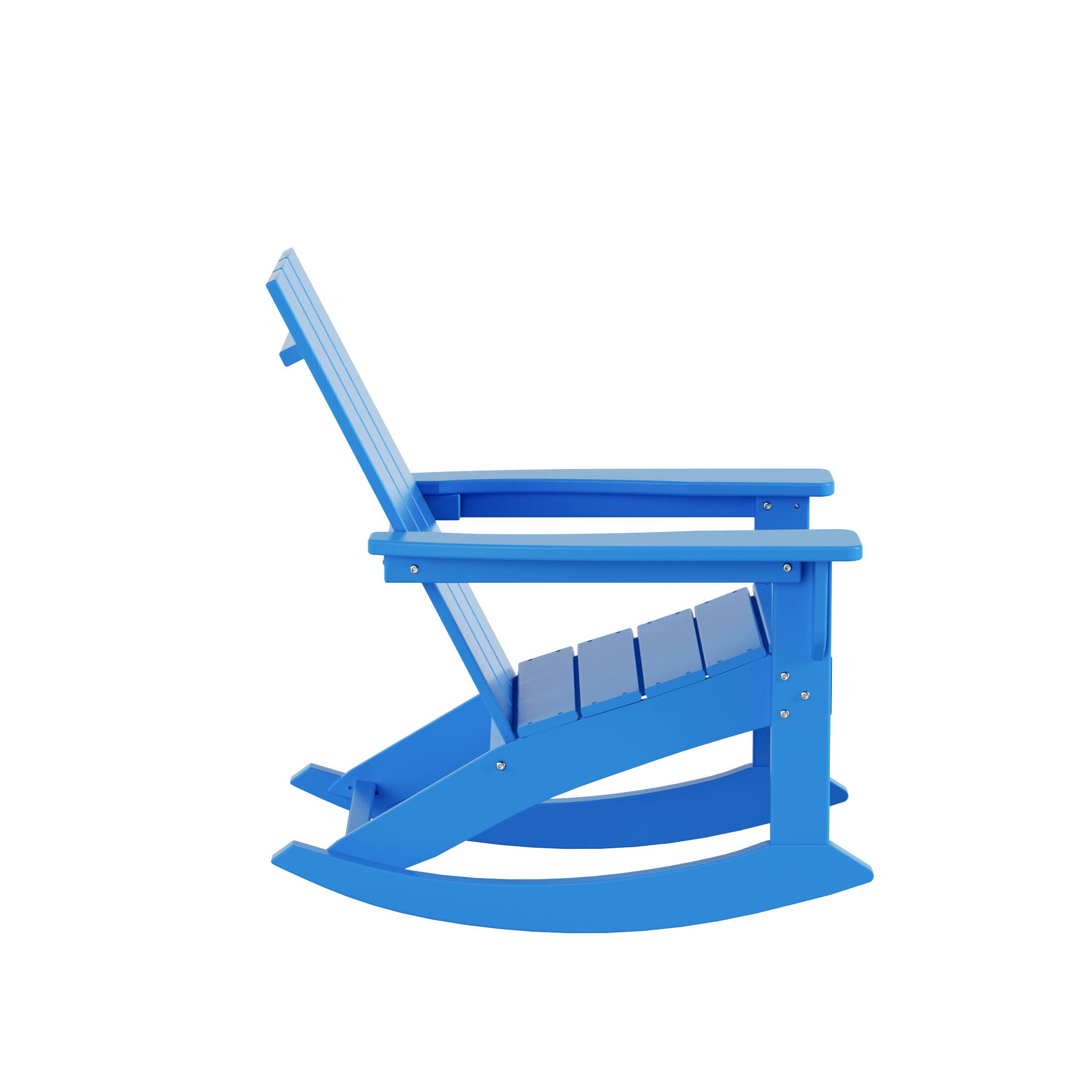 Back. WestinTrends - WestinTrends Ashore Outdoor Patio Modern Adirondack Rocking Chair - Pacific Blue.
