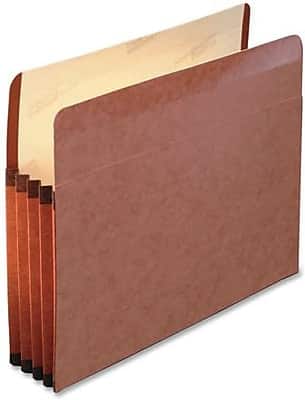 Pendaflex - Heavy Duty Reinforced File Pocket, 5 1/4" Expansion, Legal Size, 5/Box (ESS085565) - Redrope