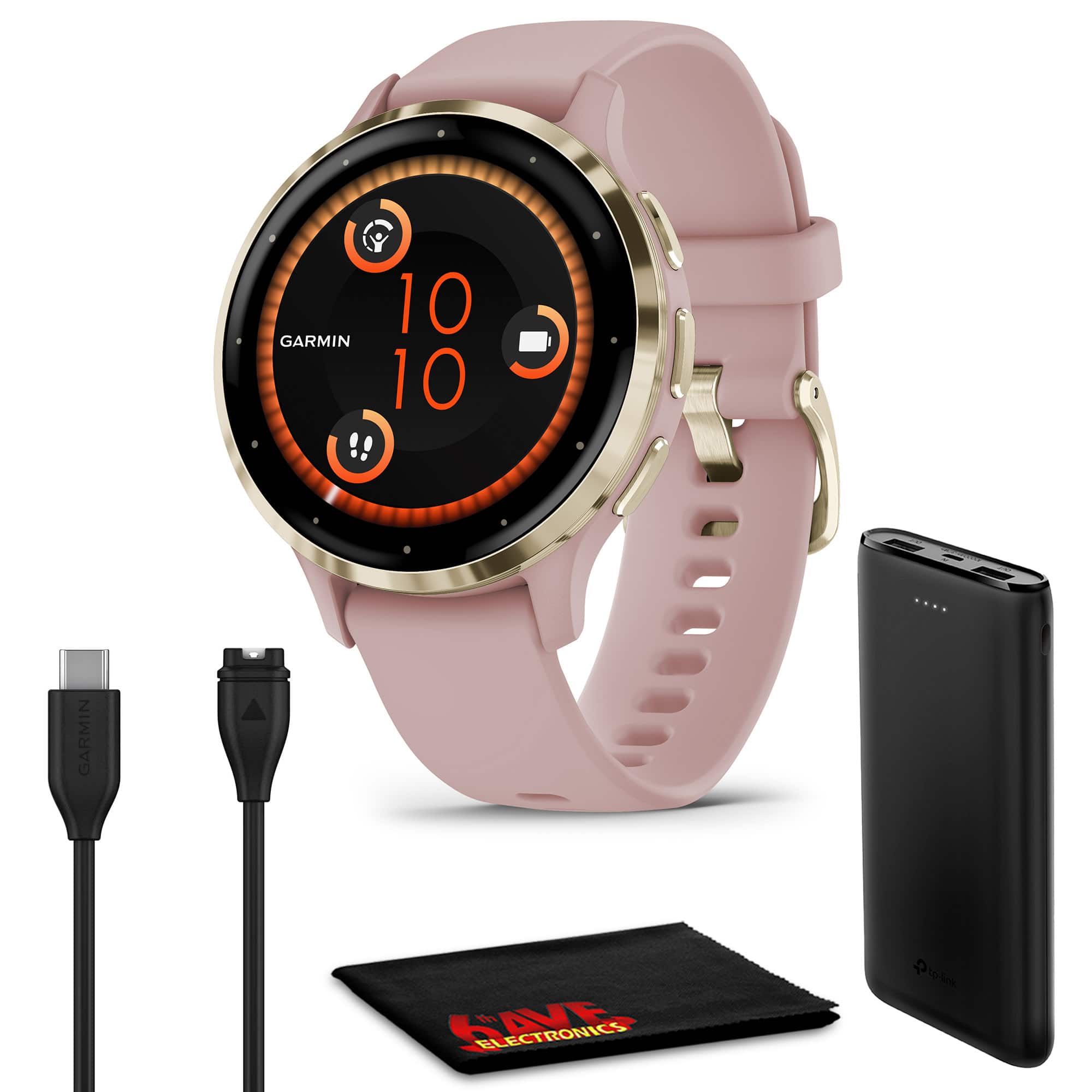 Garmin - Venu 3S Advanced Fitness And Health Tracker Smart Watch - Dust Rose Case - Pink - (2023)