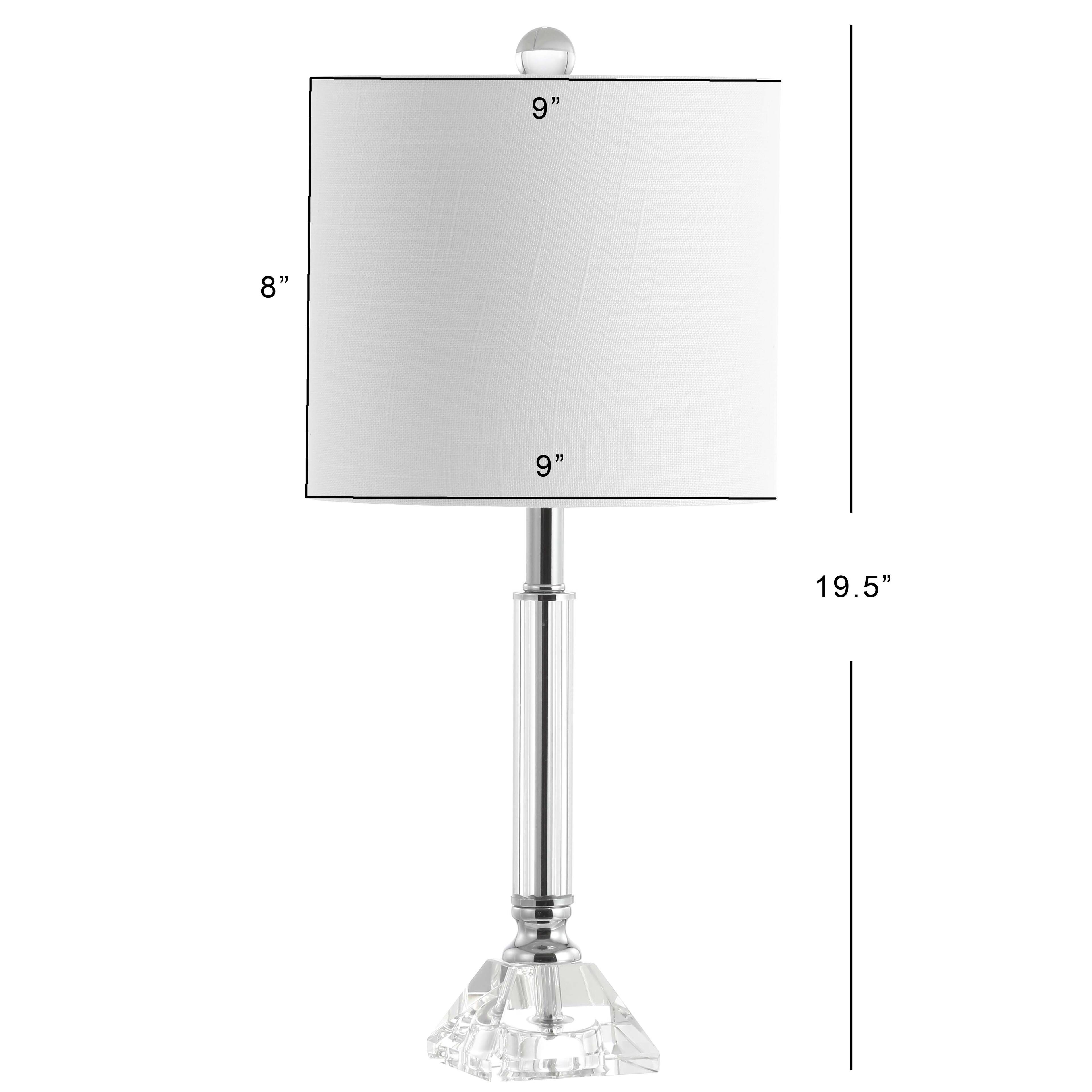 Alt View 2. Jonathan Y - Dana 19.5" Crystal Column/Metal LED Table Lamp, Clear - Clear.