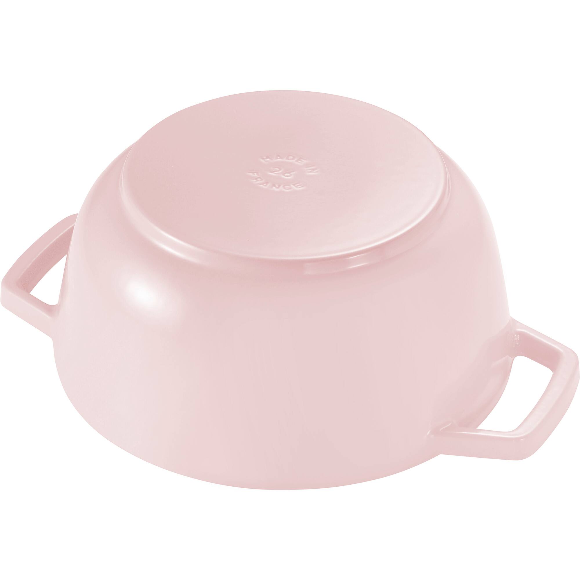 Alt View 6. Staub - Staub Cast Iron Essential French Oven, Dutch Oven, 5-quart, serves 5-6, Made in France - Peony Pink - Pink Peony.