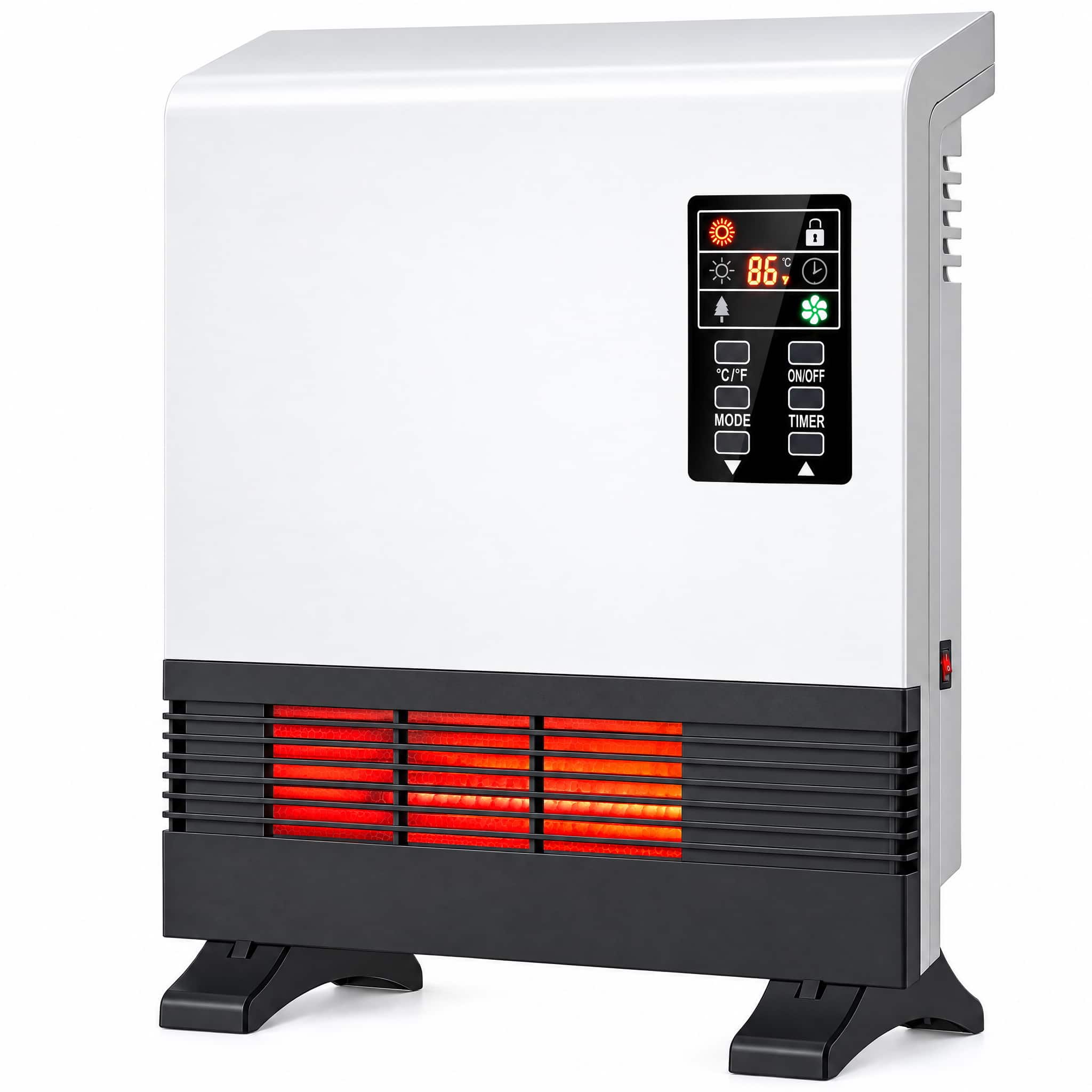 Airo Comfort - Electric Space Heater Wall-Mounted and Standing Infrared Room Heater - White