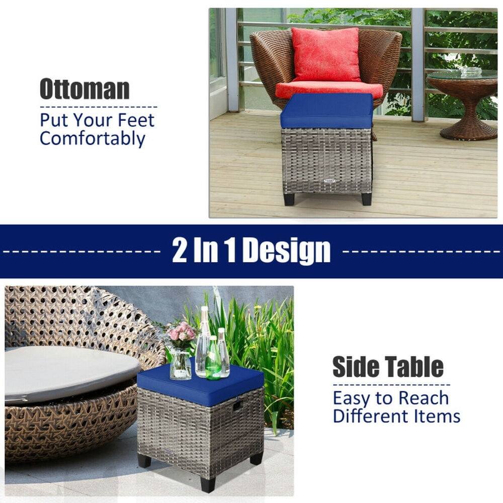 Ottoman  
Put Your Feet Comfortably  

2 In 1 Design  

Side Table  
Easy to Reach Different Items