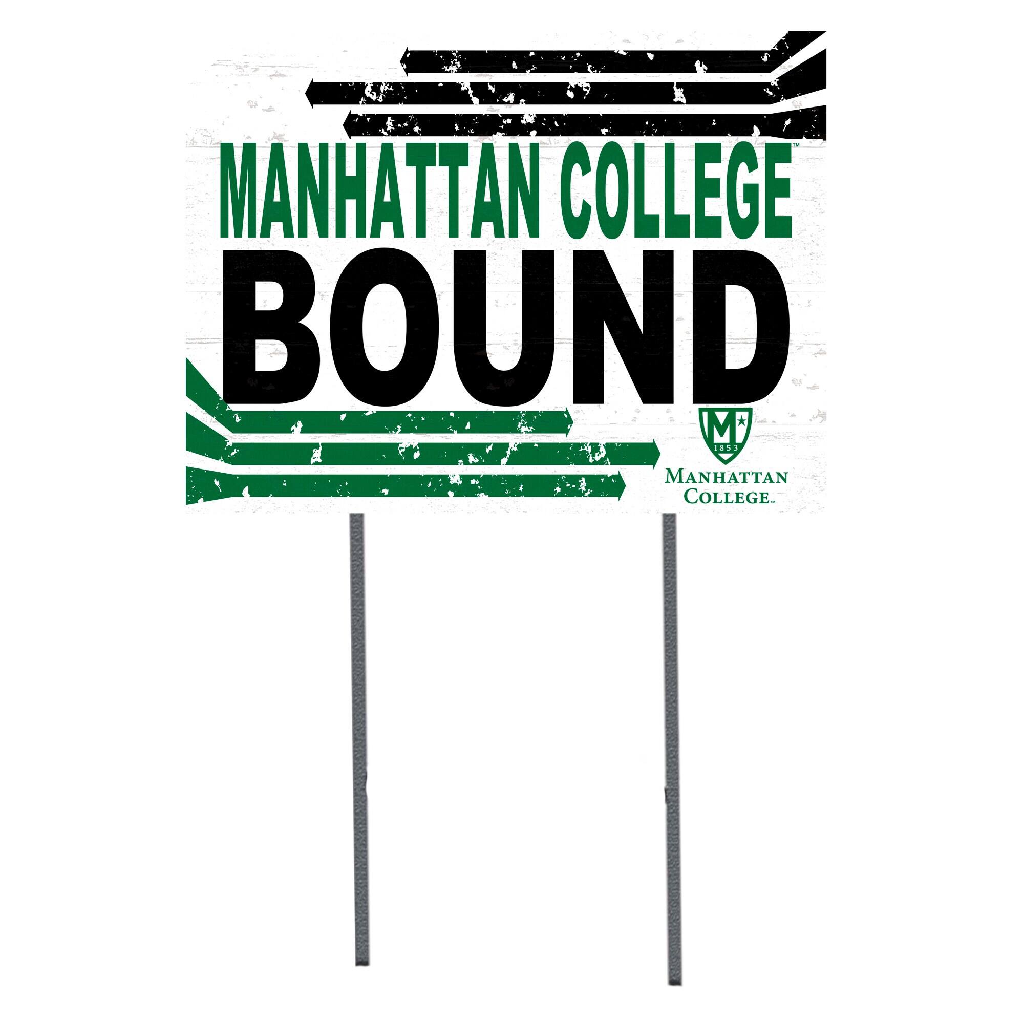 White Manhattan Jaspers 18" x 24" Bound Yard Sign