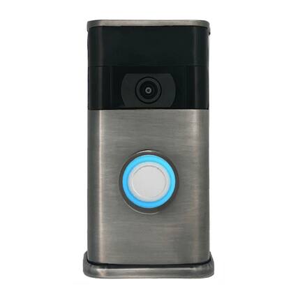 Front. Michael Healy - Traditional Video Doorbell Cover (Ring 2nd Gen) - Antique Pewter.