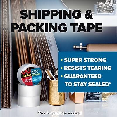 **SHIPPING & PACKING TAPE**

- SUPER STRONG
- RESISTS TEARING
- GUARANTEED TO STAY SEALED*

*Proof of purchase required