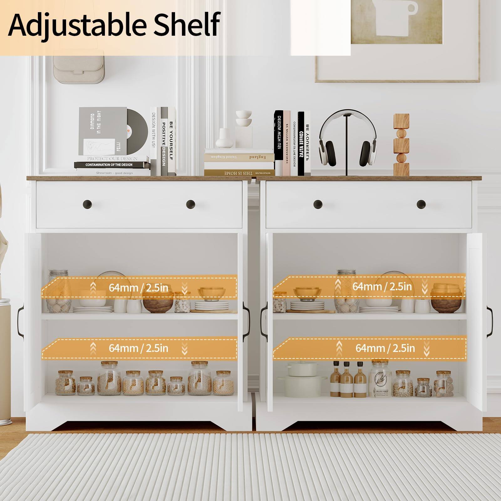 Adjustable Shelf

64mm / 2.5in

64mm / 2.5in

64mm / 2.5in

64mm / 2.5in