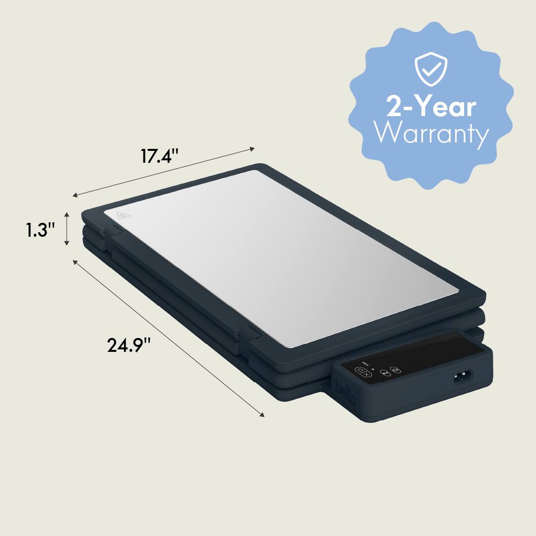 17.4"  
2-Year Warranty  
1.3"  
24.9"  
- bella