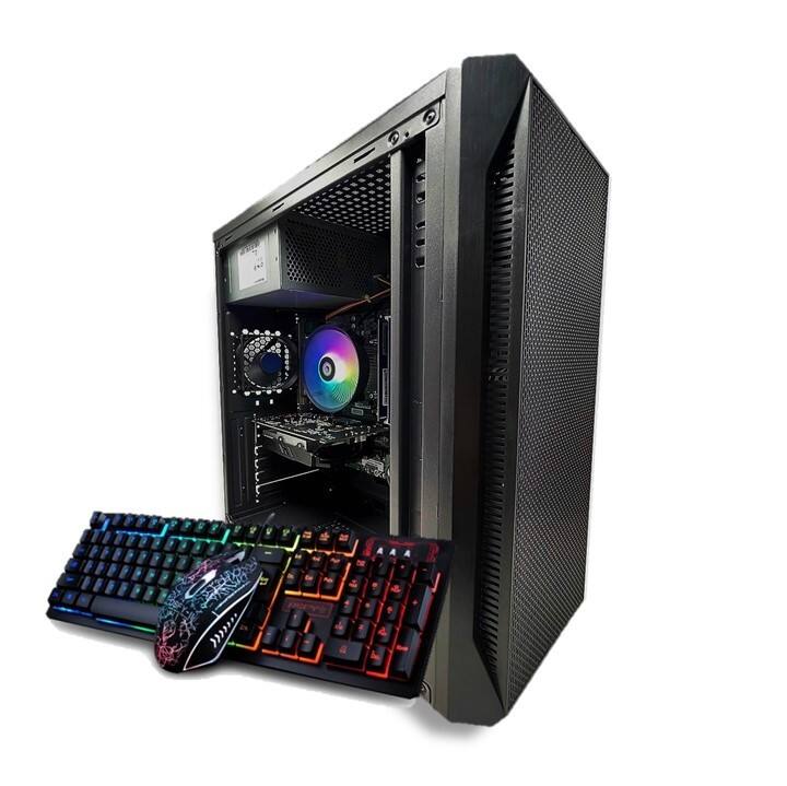Angle. Odyssey Computers - Essentials R1 Gaming Desktop, Intel Core i5 upto 4.1GHz - 16GB RAM - 1TB NVMe SSD - NVIDIA GeForce GTX 1660S WiFi  W11P - Black.