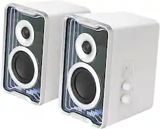 Front. Edifier - QR30 2.0 Desktop Active Speaker -White - White.