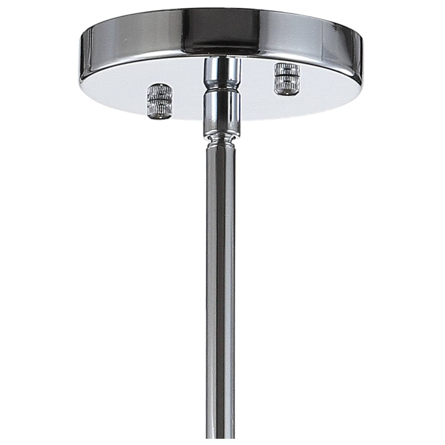Alt View 5. Jonathan Y - Bettina 13.37" Glass/Metal LED Pendant, Chrome/Clear - Chrome.