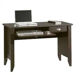 Hivvago - Computer Desk with Keyboard Tray in Dark Mocha Espresso Wood Finish - Brown