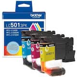 Brother - LC501 3PK Original Standard Yield Inkjet Ink Cartridge - Cyan, Magenta, Yellow - 1 Each - 200 Pages - Cyan | Magenta | Yellow