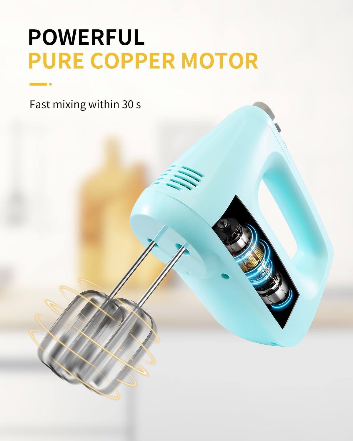 POWERFUL PURE COPPER MOTOR

Fast mixing within 30 s