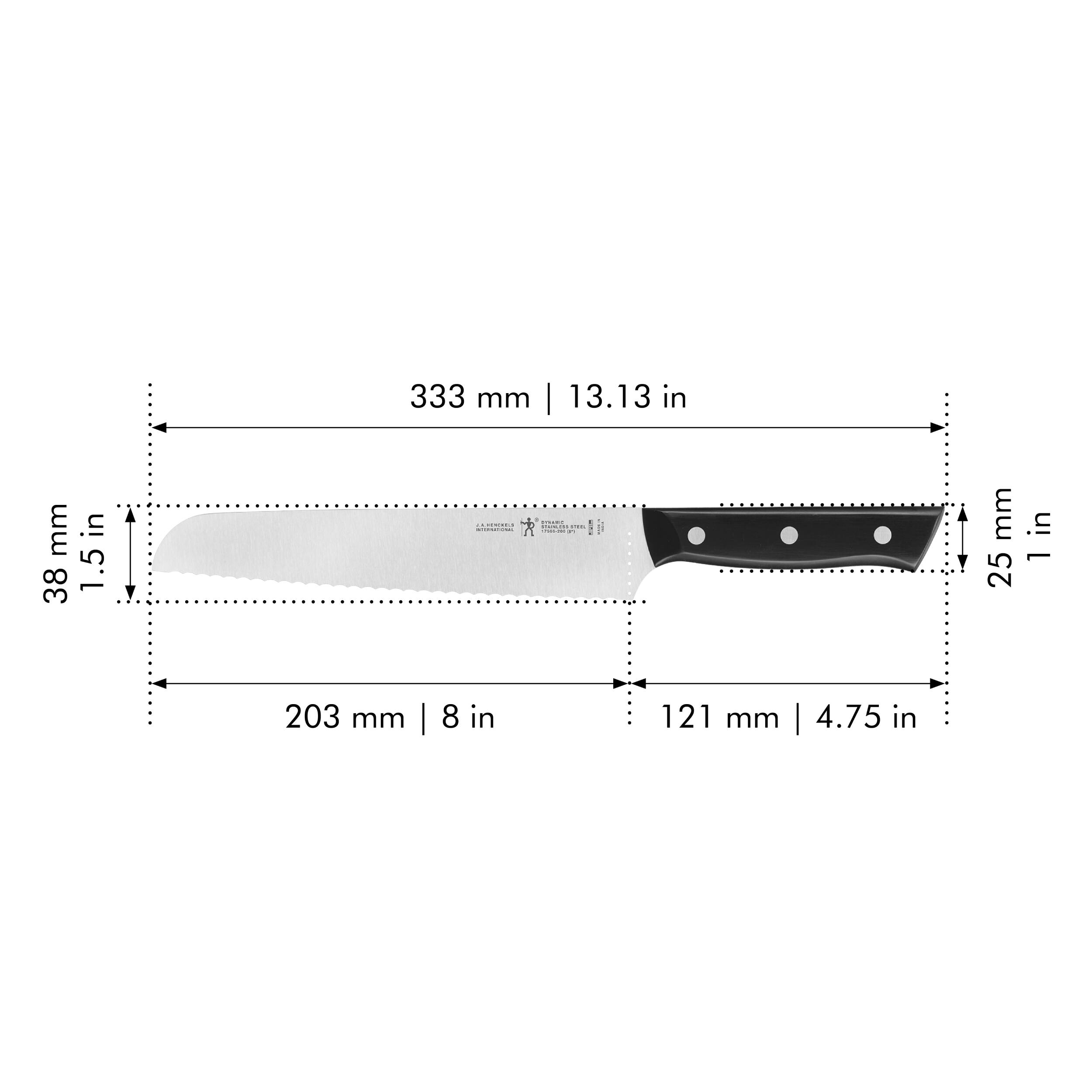 333 mm | 13.13 in  
38 mm | 1.5 in  
203 mm | 8 in  
121 mm | 4.75 in  
25 mm | 1 in