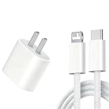 Front. Luckbyte - 40W Dual Port USB-C Fast Charger Block - PD Power Delivery Wall Plug for iPhone 17/16/15 Pro Max Plus & More.