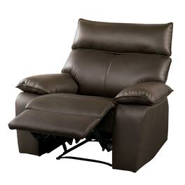 Manhattan Lane - Ozy Manual Recliner Chair, Pillow Top Arms - Dark Brown, Black