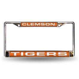 Rico Industries - Clemson Tigers Chrome Metal Laser Cut License Plate Frame - Multi