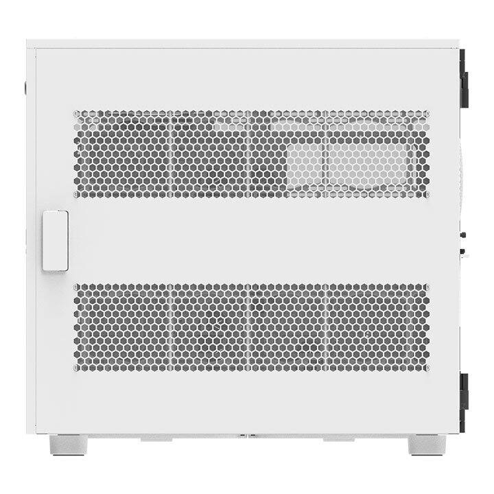 Back. Thermaltake - Thermaltake AX700 TG Snow Super Tower Chassis - Super Tower - Snow - Steel, SPCC, Tempered Glass - 20 x Bay - XL-ATX - Black.
