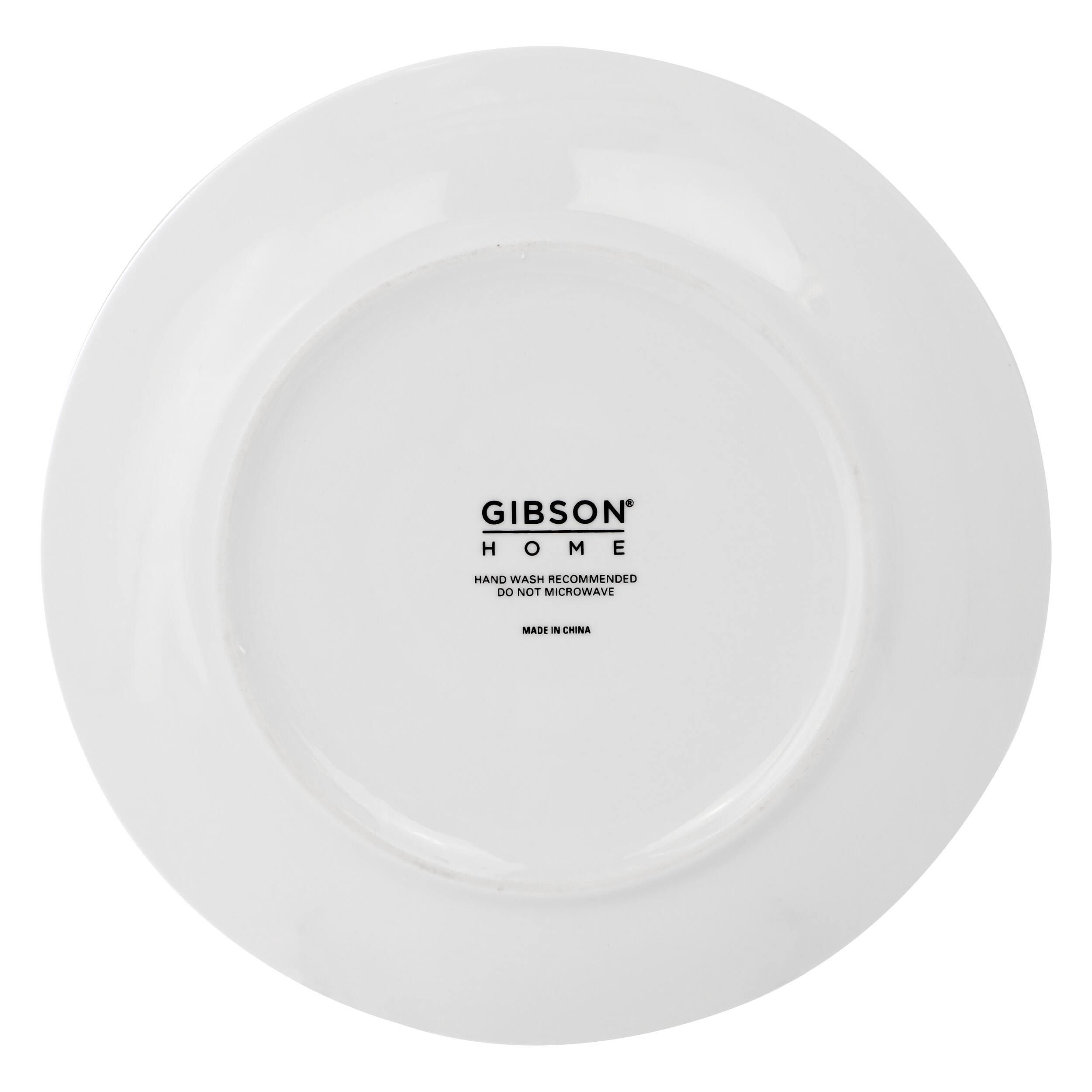 GIBSON HOME HAND WASH RECOMMENDED DO NOT MICROWAVE MADE IN CHINA