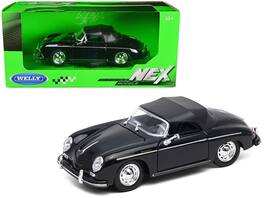 Porsche 356A Speedster Soft Top "NEX Models" Series 1/24 Diecast Model Car by Welly - Black