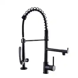 Dual Function Single Handle No Sensor Gooseneck Pull Down Sprayer Kitchen Faucet