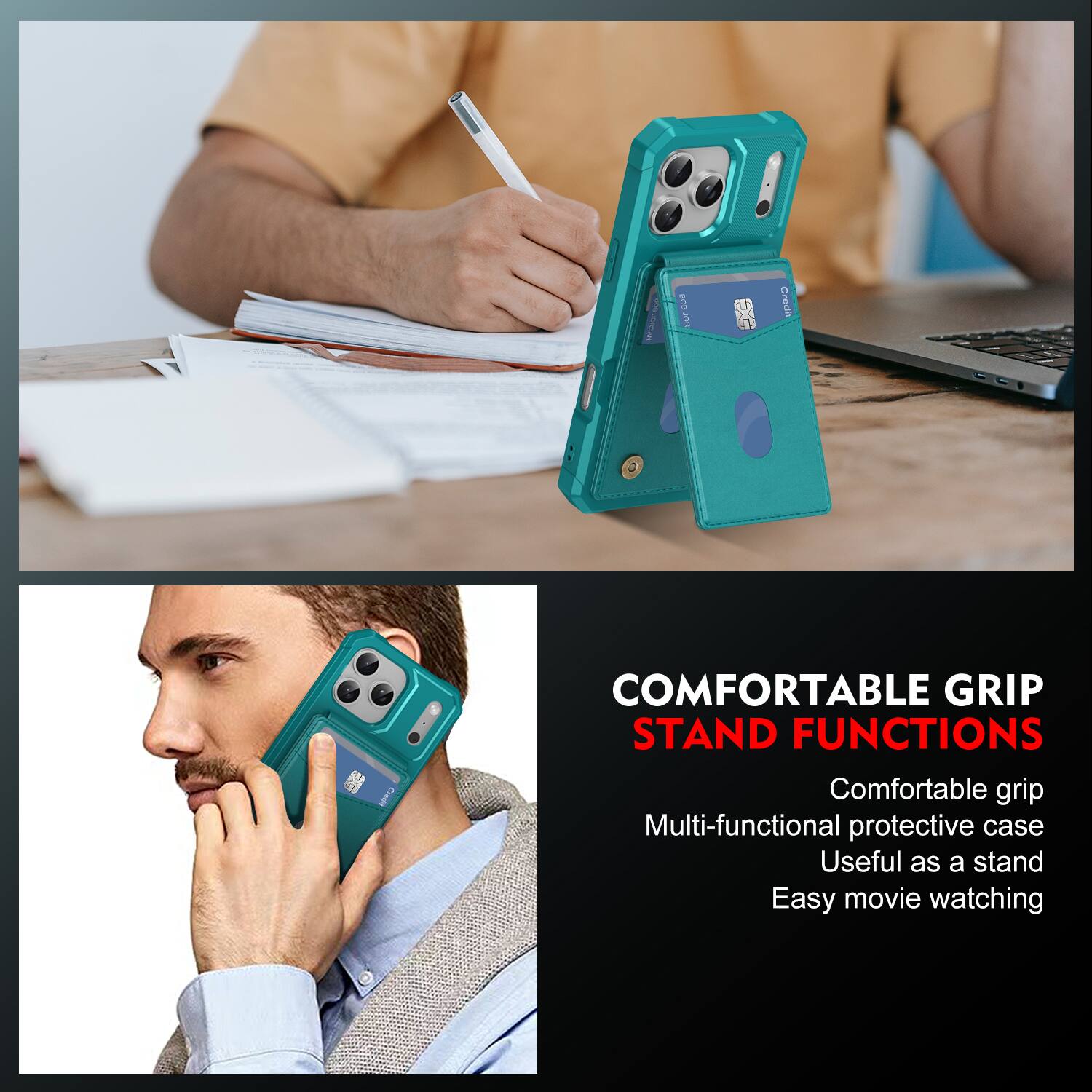 I BOB 2 Credit

COMFORTABLE GRIP STAND FUNCTIONS

Comfortable grip
Multi-functional protective case
Useful as a stand
Easy movie watching
