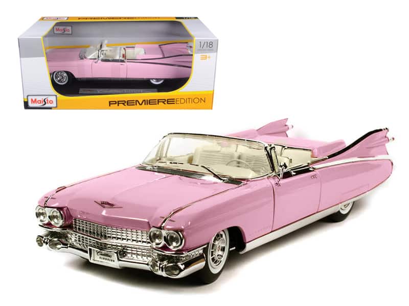 1959 Cadillac Eldorado Biarritz Convertible Pink 1/18 Diecast Model Car by Maisto price history on PriceWatchPro
