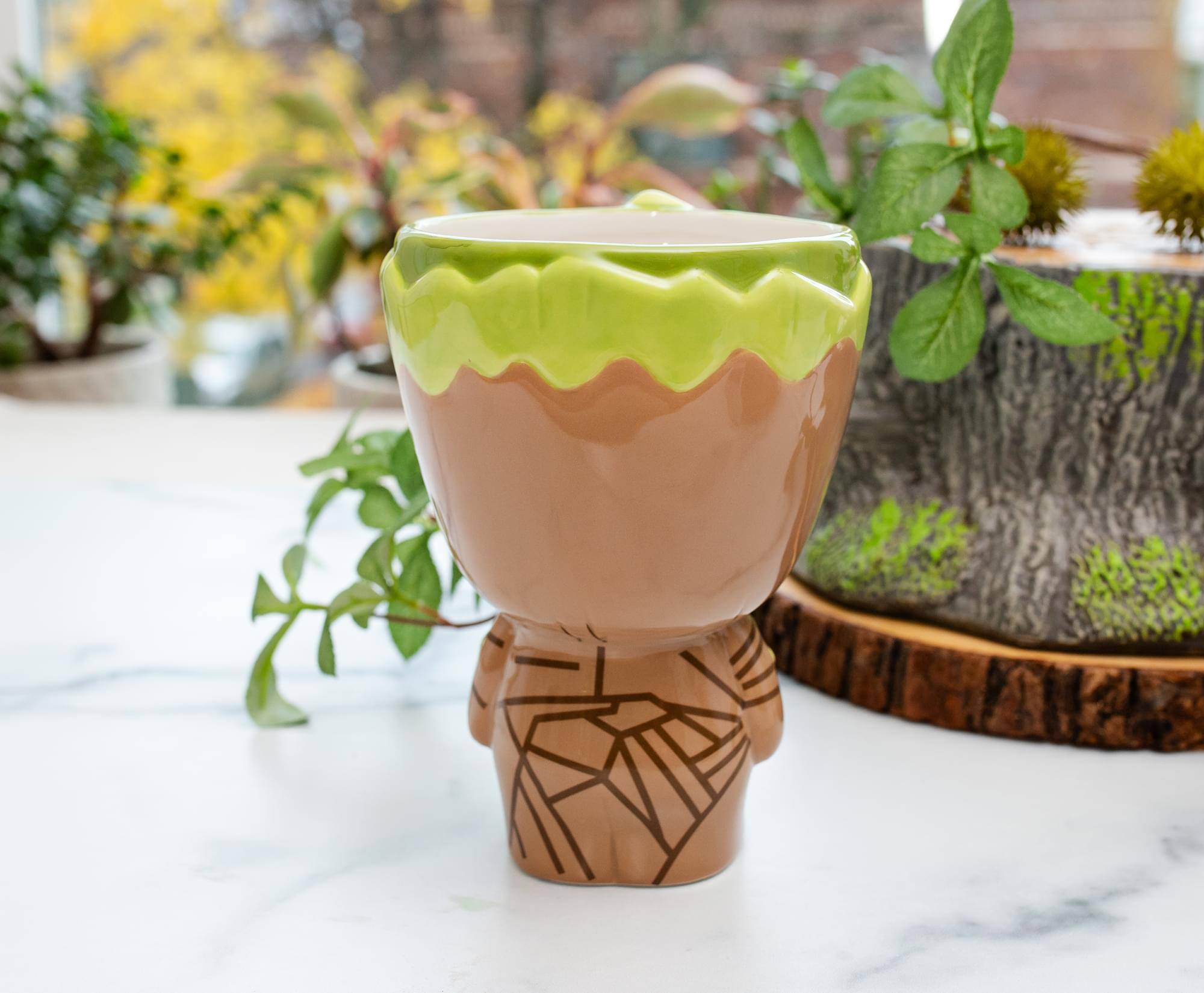 Alt View 4. Marvel - Marvel Studios Guardians of the Galaxy Baby Groot 20-Ounce Sculpted Ceramic Mug - Brown.