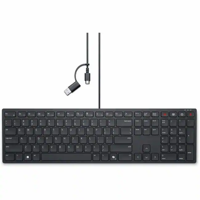 Kb525c Dell Wired Collaboration Keyboard KB525C Cable Connectivity Full size ...
