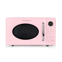 Nostalgia - Retro 1.1 cu. ft. 1000 - Watt Countertop Microwave - Pink