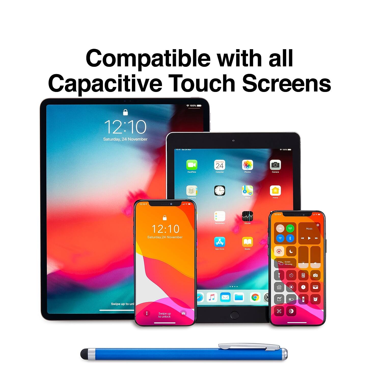 Compatible with all Capacitive Touch Screens

12:10 Saturday, 24 November

Swipe up to unlock