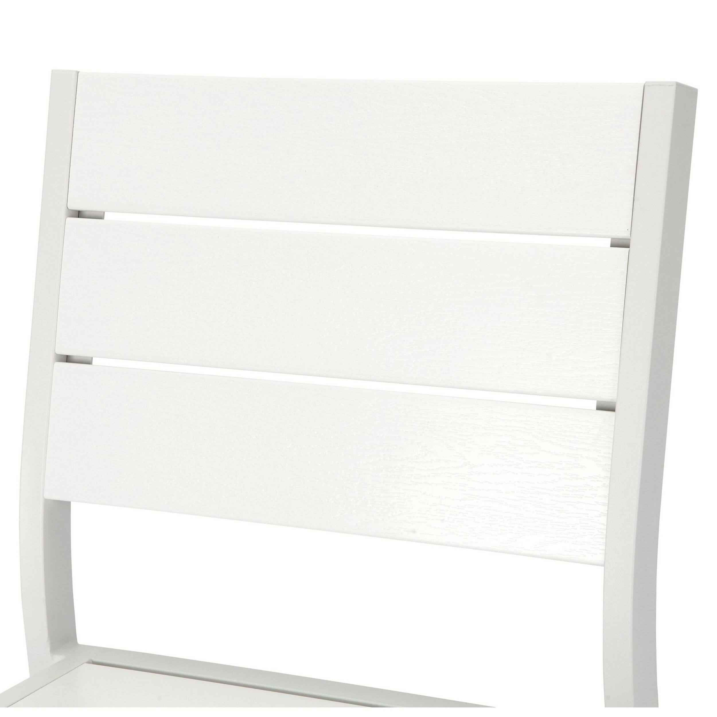 Angle. Manhattan Lane - Kylo 18 Inch Set of 4 Bar Height Side Chairs,  Aluminum Metal Frames - White.