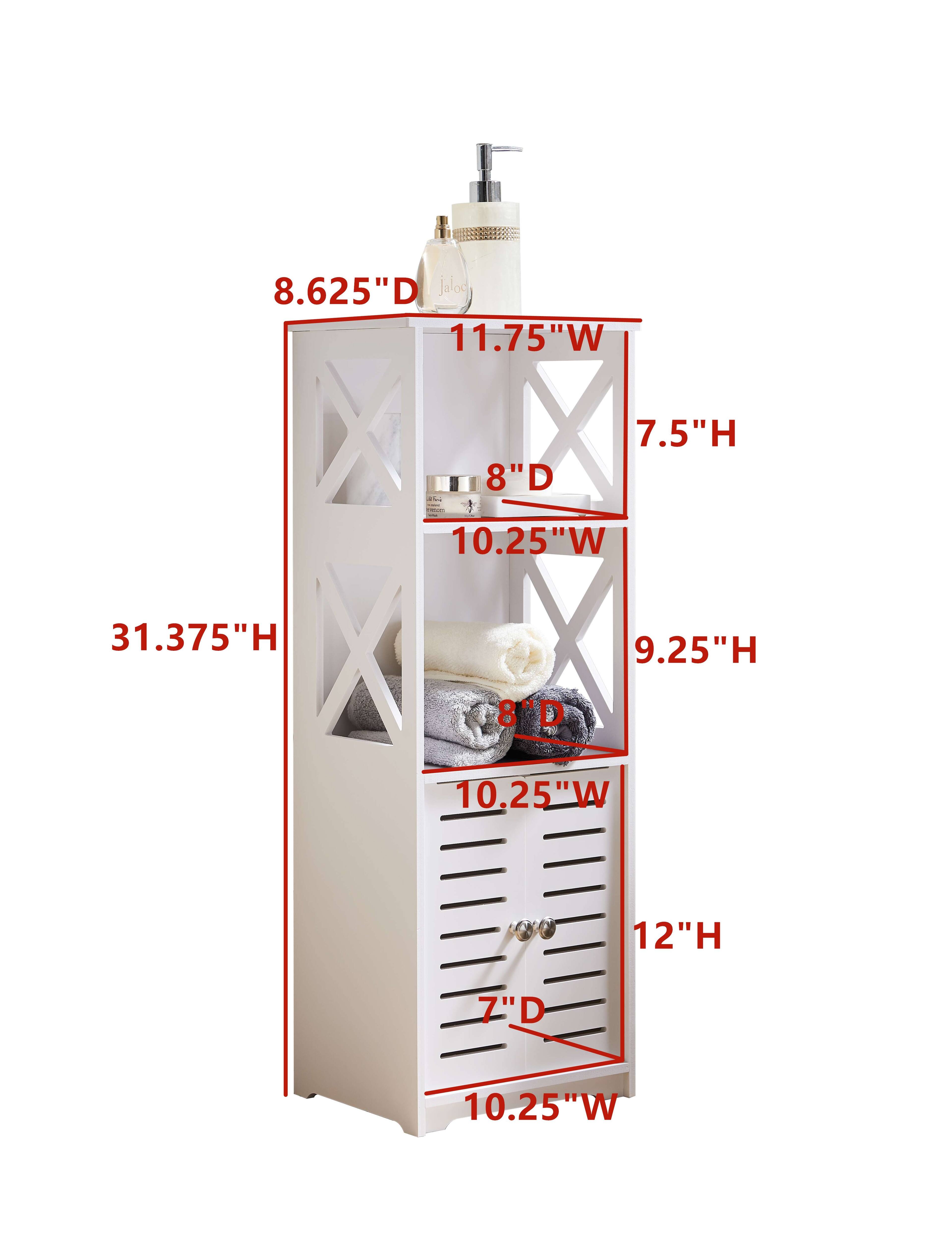 8.625" D  
11.75" W  
8" D  
7.5" H  
10.25" W  
31.375" H  
9.25" H  
8" D  
10.25" W  
12" H  
7" D  
10.25" W