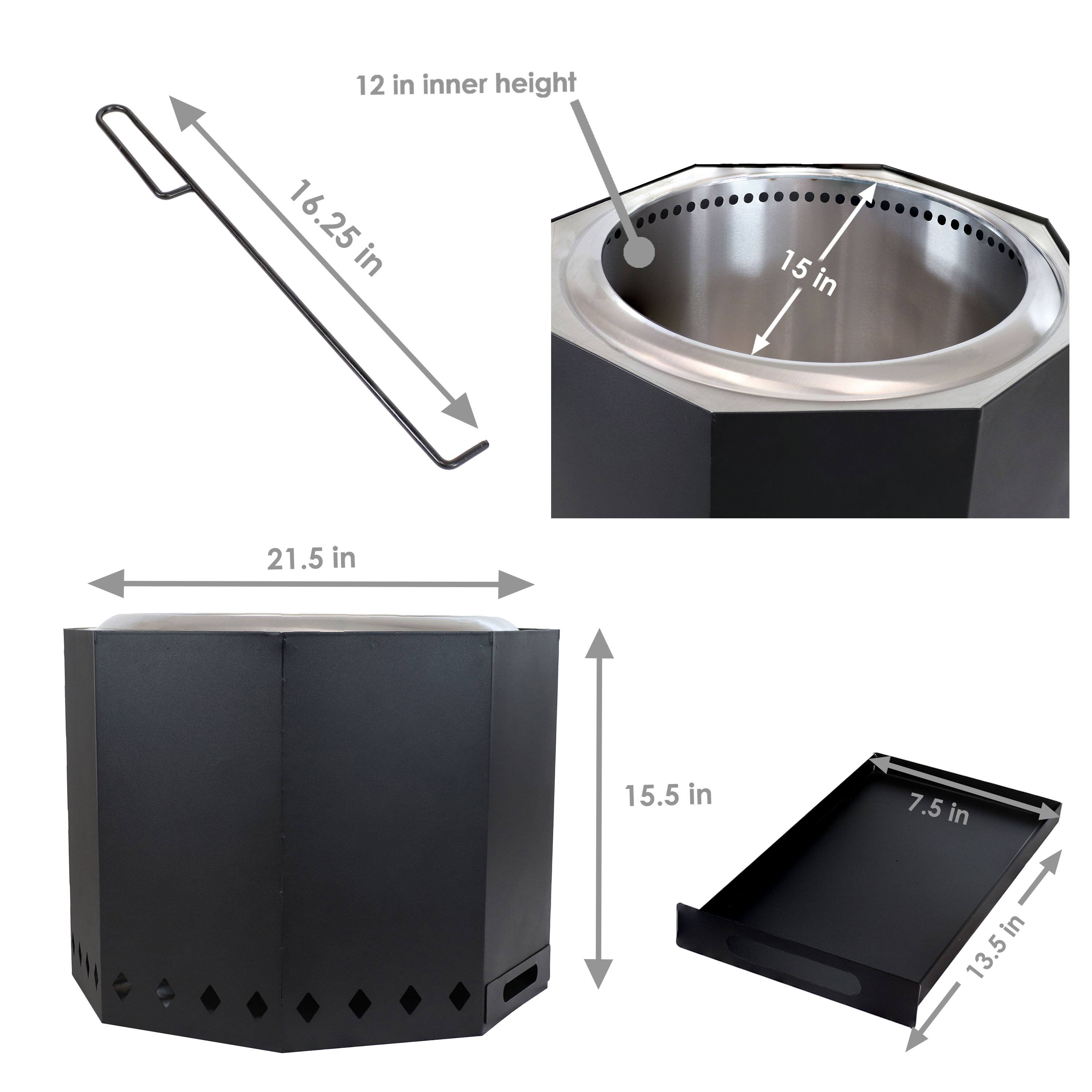 12 in inner height  
16.25 in  
15 in  
21.5 in  
15.5 in  
7.5 in  
13.5 in