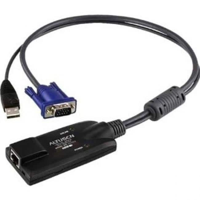 Aten Technology - ATEN KA7570 KVM Cable - KVM Cable for KVM Switch, Keyboard/Mouse, Network Device - First End: 1 x RJ-45 Network - Female - Black